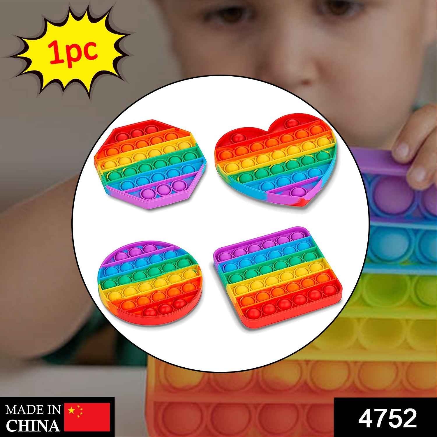Rainbow Colored Fidget Toy – Stress Relief for Kids & Adults