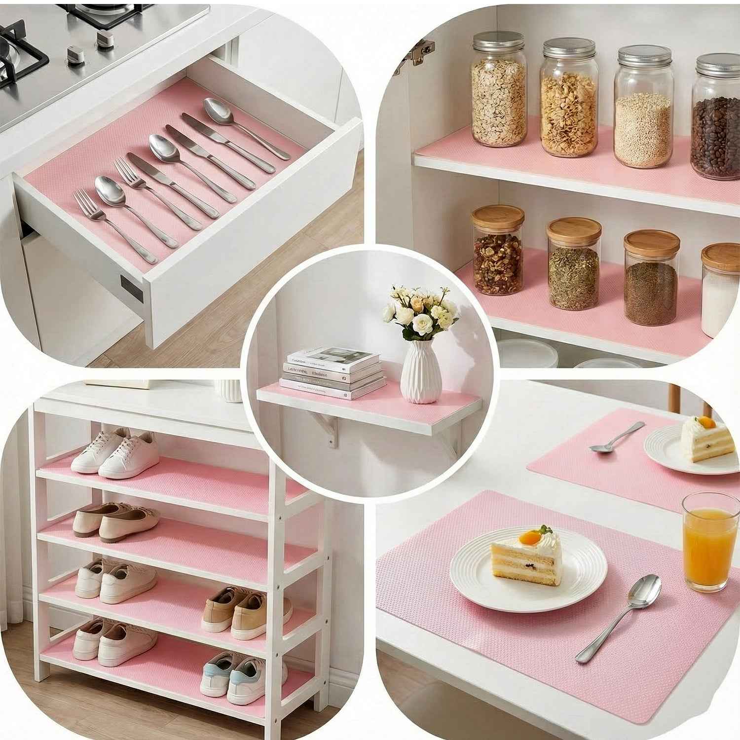 Transparent Fridge Mat – Durable Spill Protection, 4-Pc Set