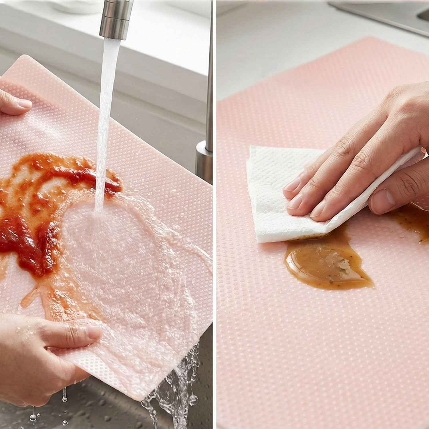 Transparent Fridge Mat – Durable Spill Protection, 4-Pc Set