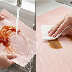 Transparent Fridge Mat – Durable Spill Protection, 4-Pc Set