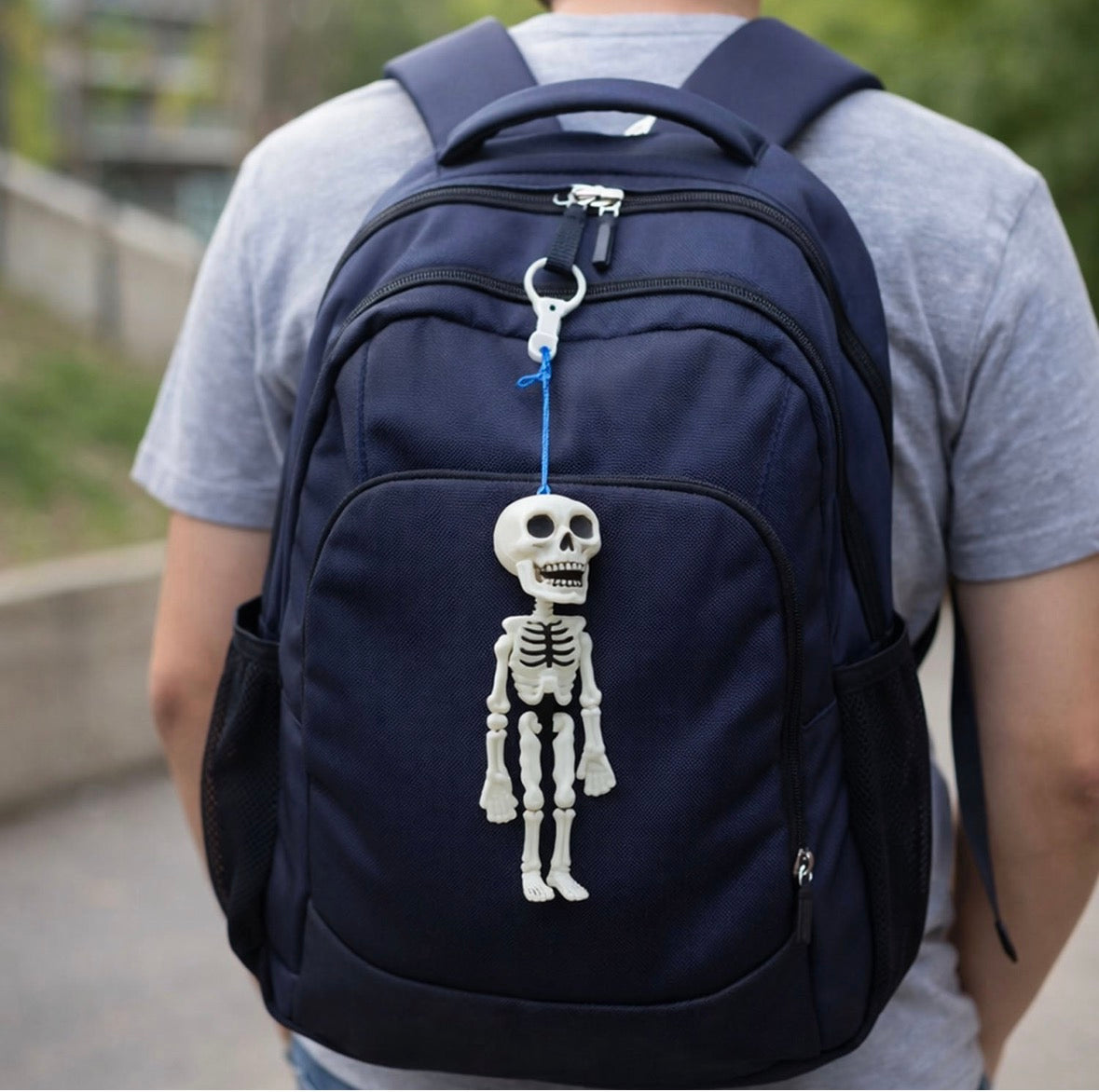 Dancing skeleton keychain