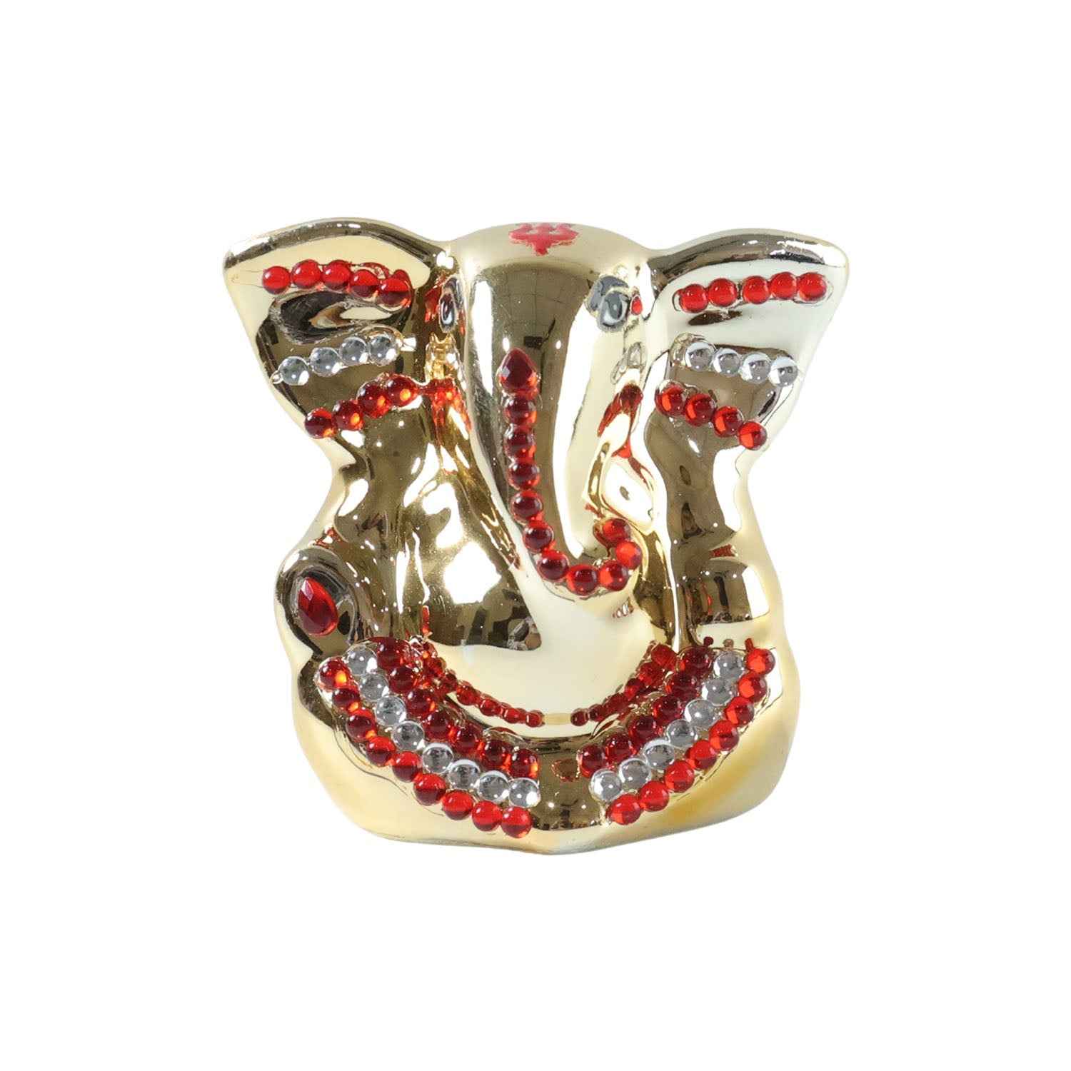 Lord Ganesha Idol – Golden Decorative Spiritual Showpiece