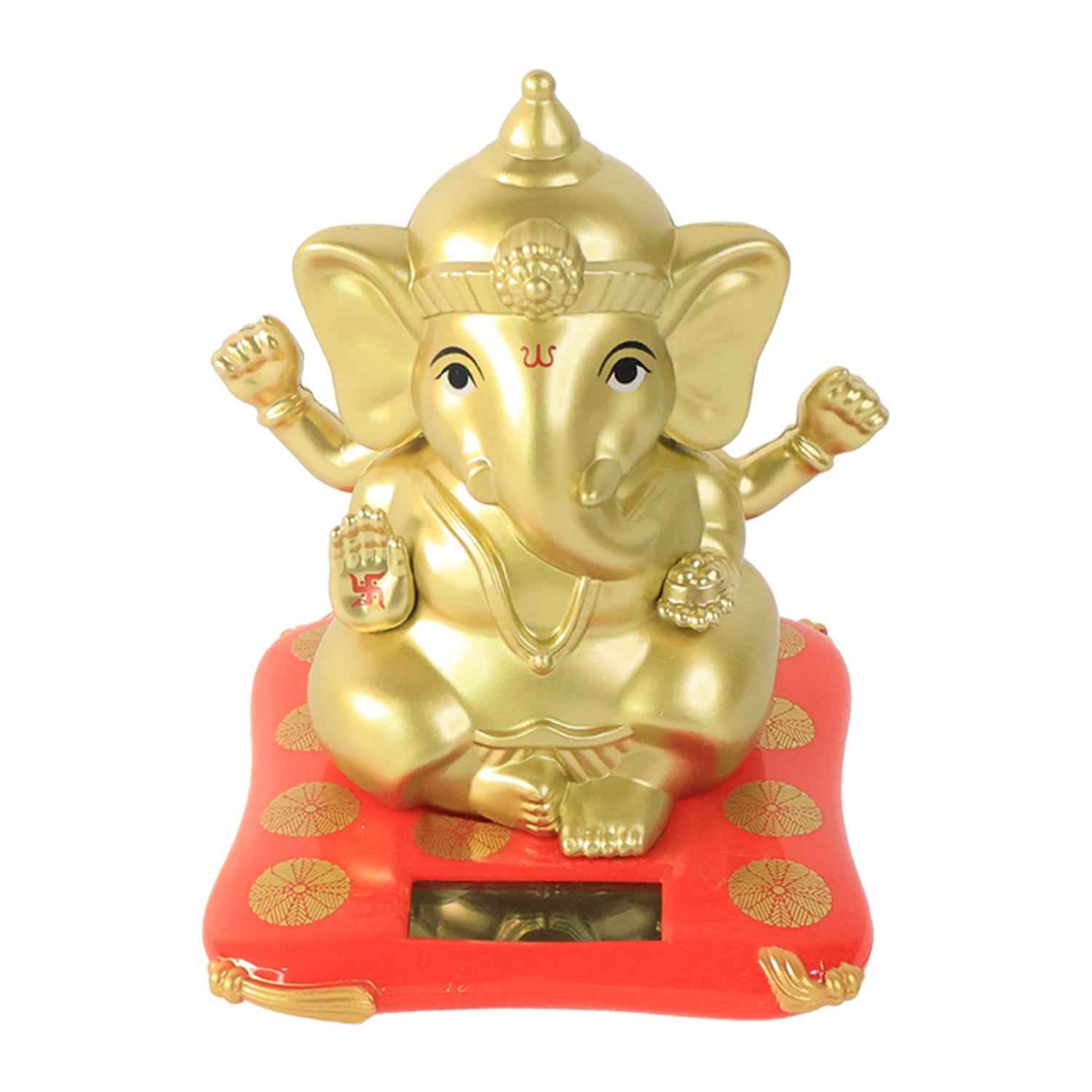 Large Lord Ganesha Idol – Decorative Religious Statue with Solar-Powered Base