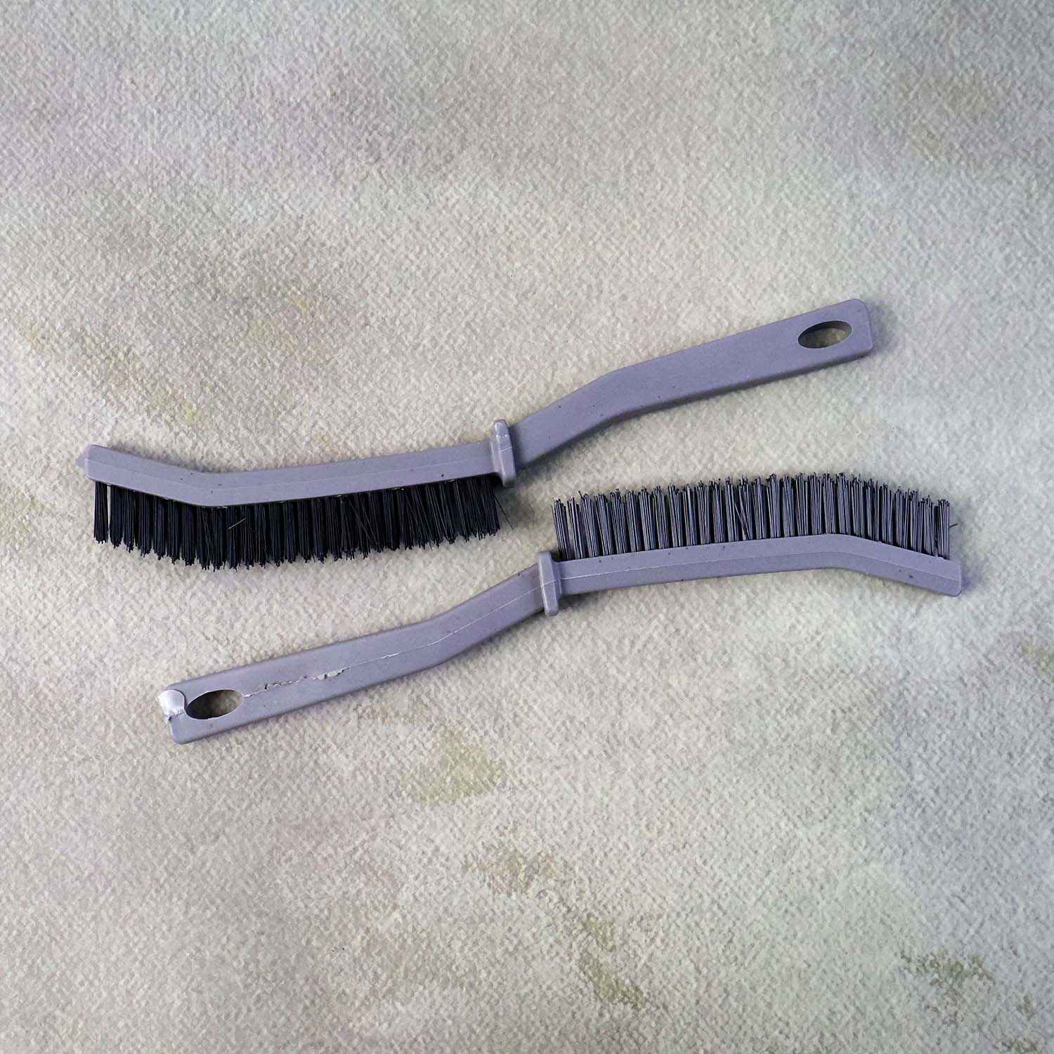 Corner Cleaning Brush – Long Handle Stiff Bristle Set (2 Pc)