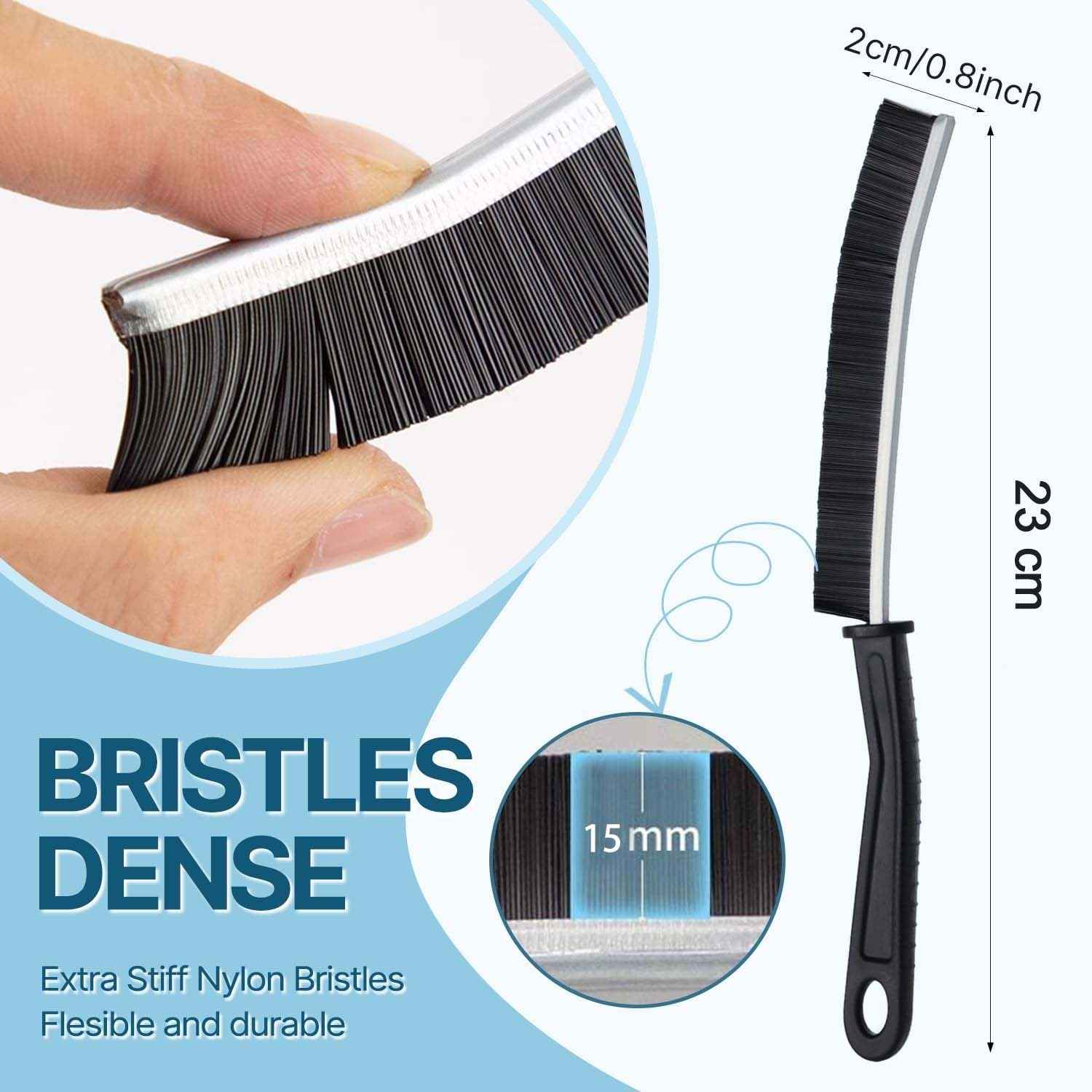 Corner Cleaning Brush – Long Handle Stiff Bristle Set (2 Pc)