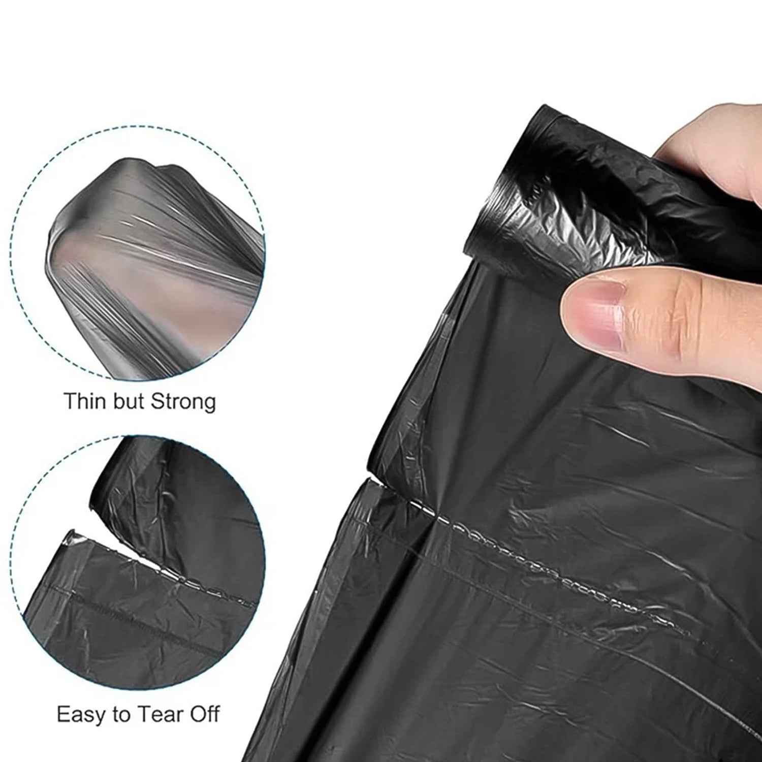 Extra-Strong Garbage Bag Roll – Leak-Proof & Tear-Resistant 48x54cm