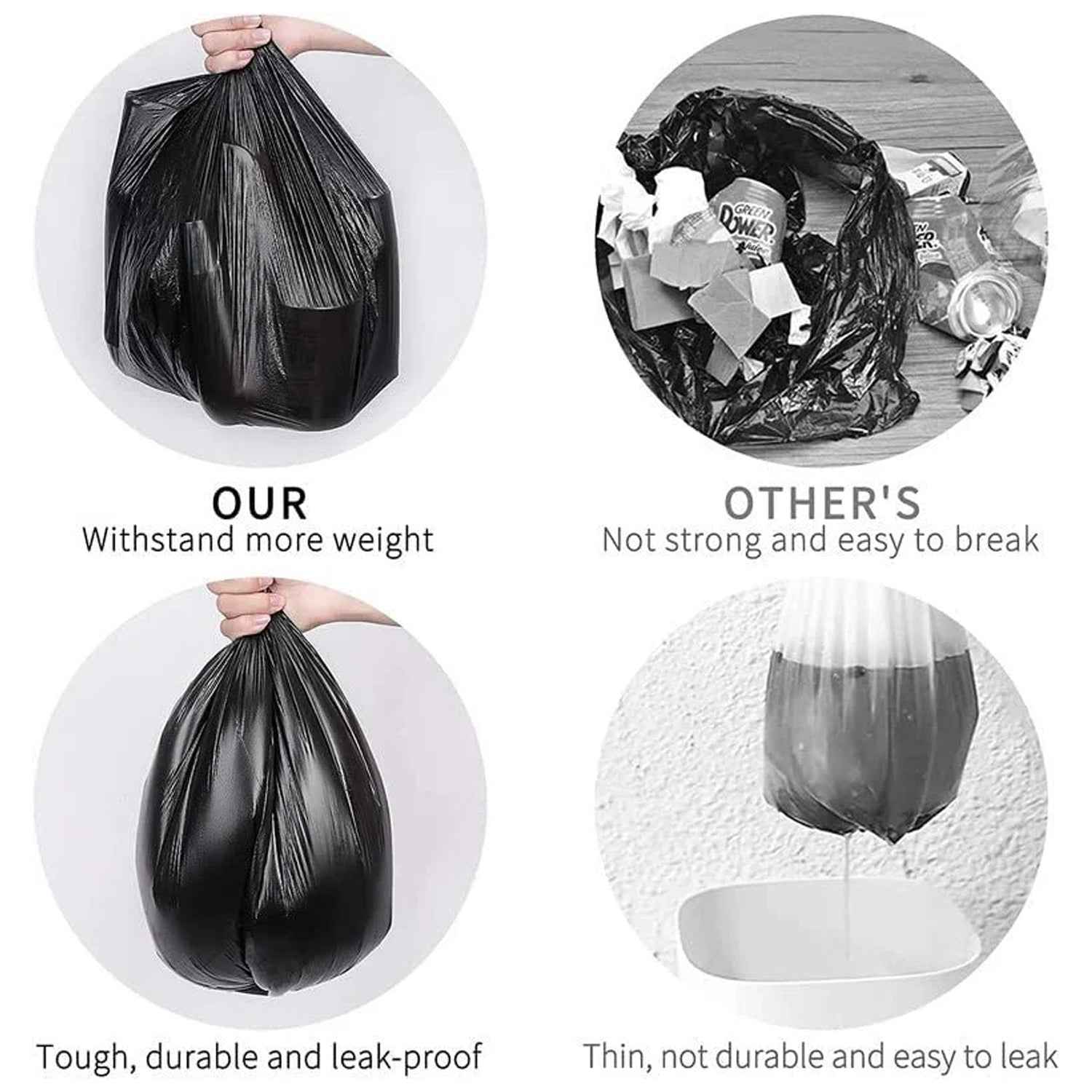 Black Garbage Bags – Heavy-Duty Dustbin Liners for Home & Office