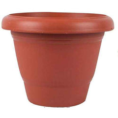 Heavy Plastic Planter Pot – Durable Brown Gamla | Indo Glow
