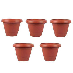 Heavy Plastic Planter Pot – Durable Brown Gamla | Indo Glow