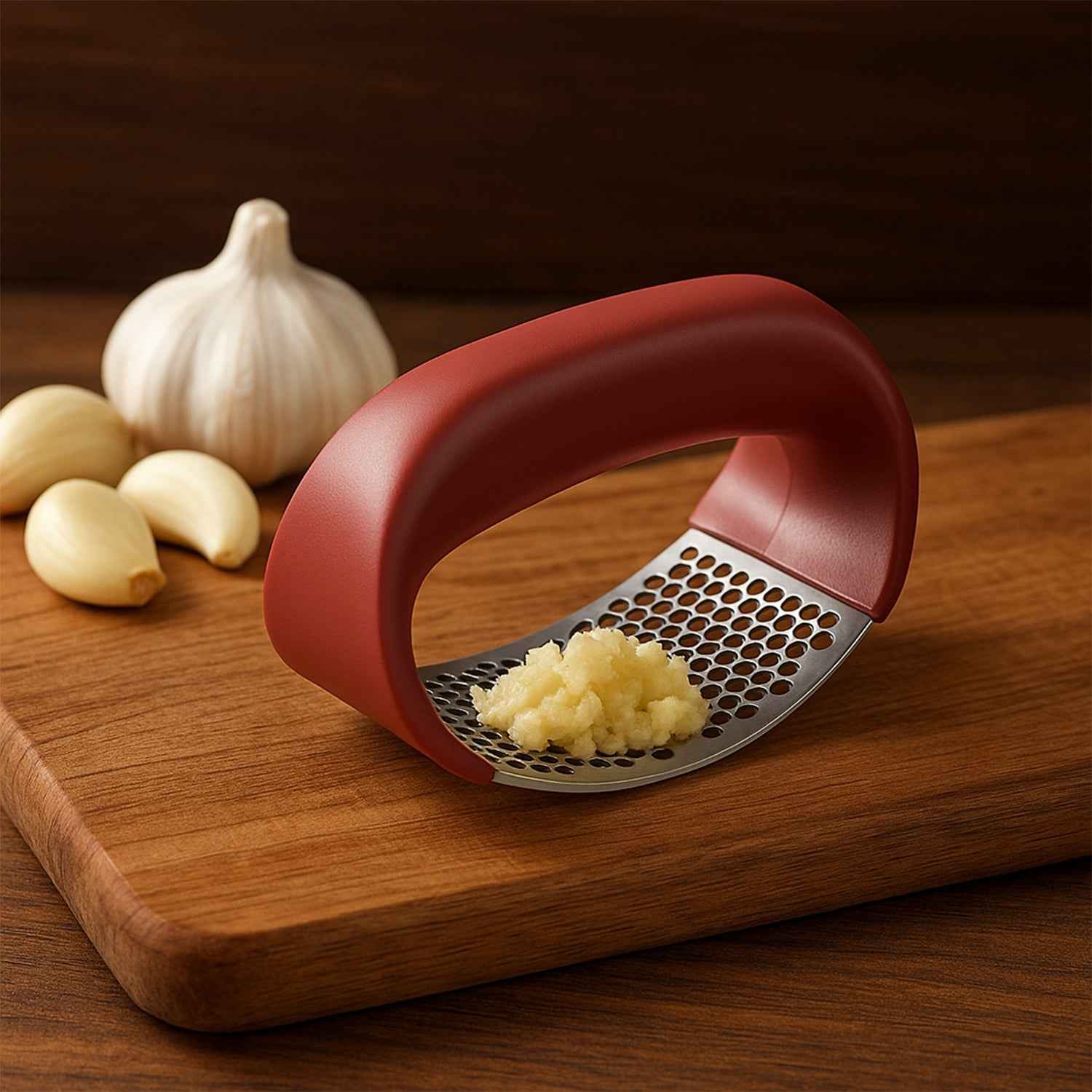 Garlic Press – Ergonomic Curve for Easy Crushing