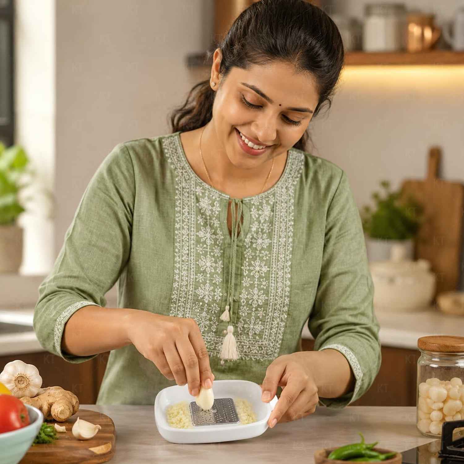 Garlic Ginger Grater Plate – Quick, mess-free food prep tool