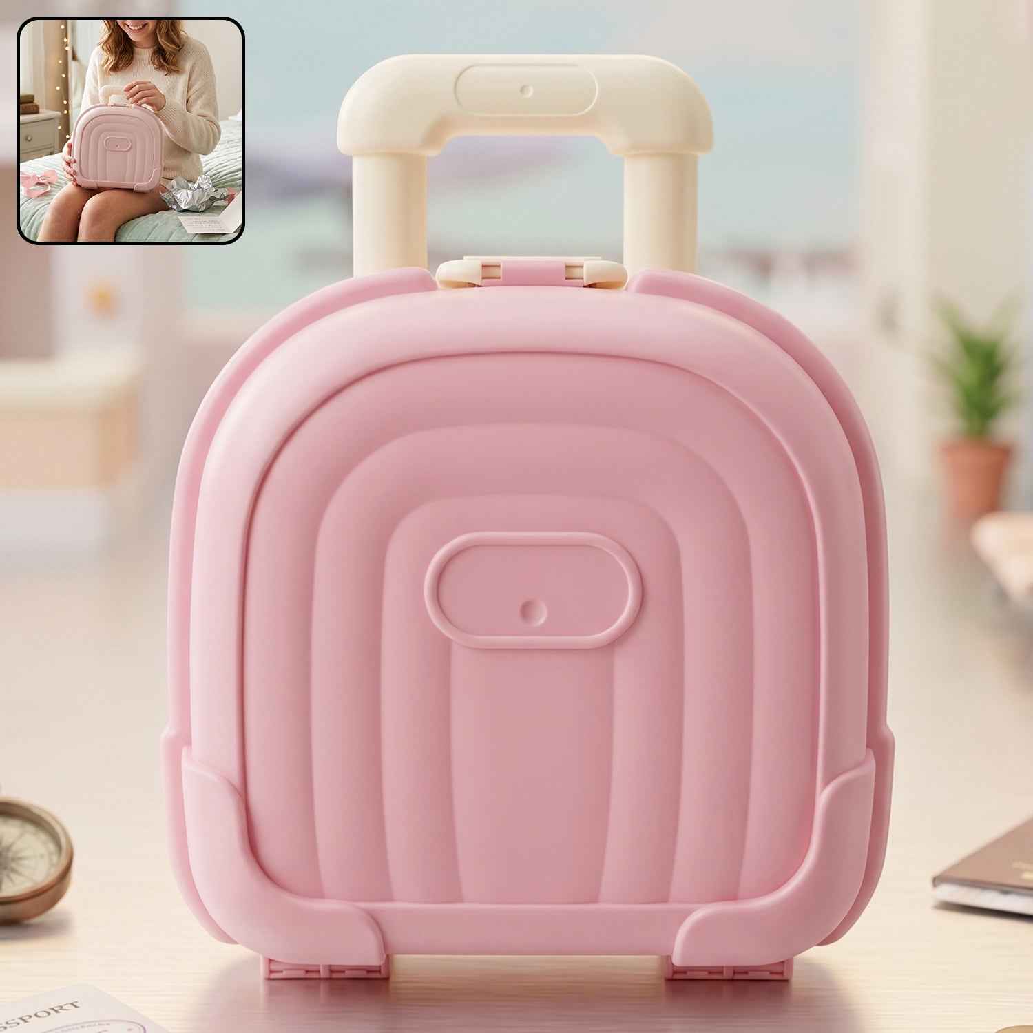 Mini Suitcase Storage Box, Cute & Reusable Travel Organizer