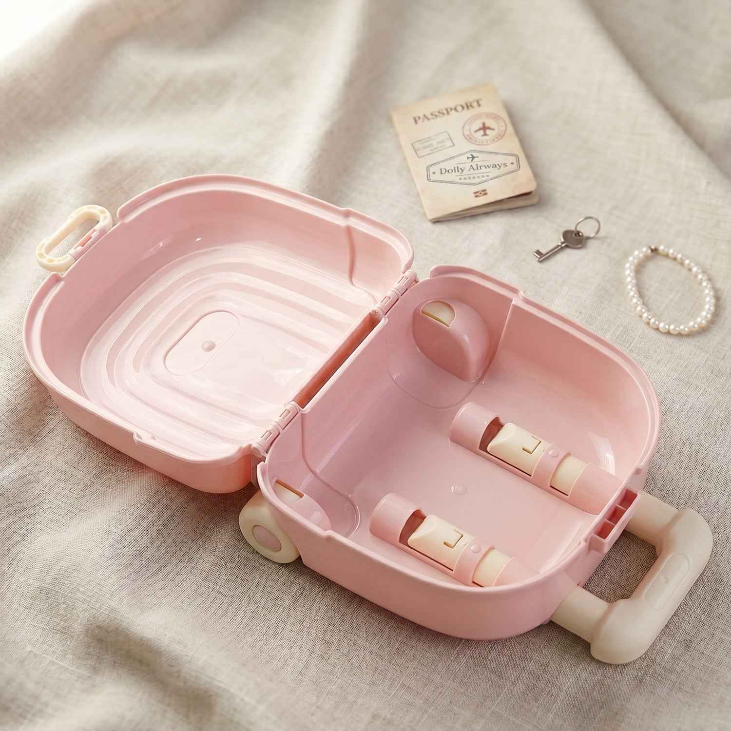 Mini Suitcase Storage Box, Cute & Reusable Travel Organizer