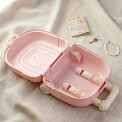 Mini Suitcase Storage Box, Cute & Reusable Travel Organizer