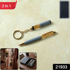 Premium 2 In 1 Keychain and Pen – Stylish Office Gift Set