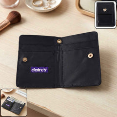 Compact Card Holder Wallet – Secure Snap Button Closure