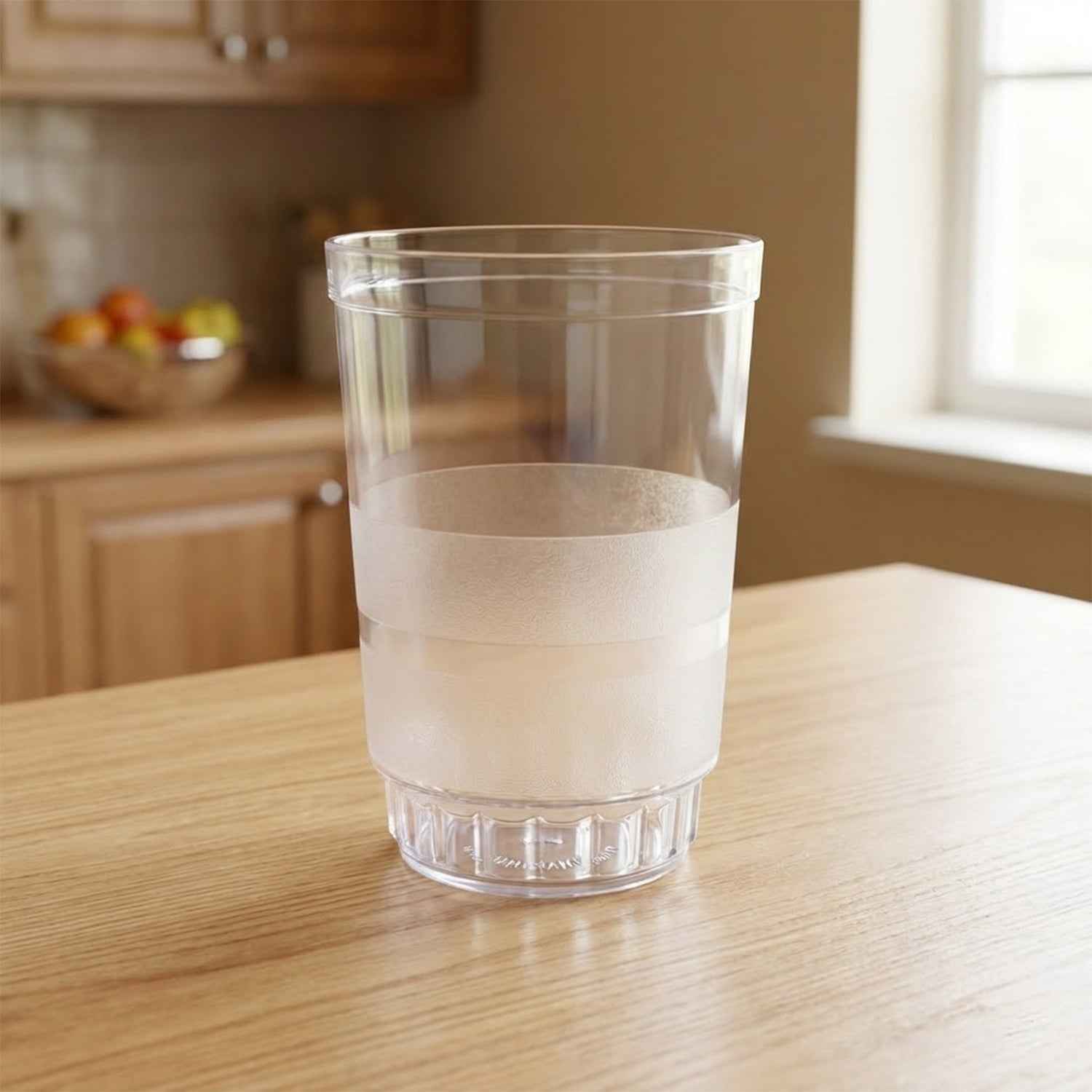 Janta Drinking Glass Set – 6 Pc with Frosted Grip, 300ml Each