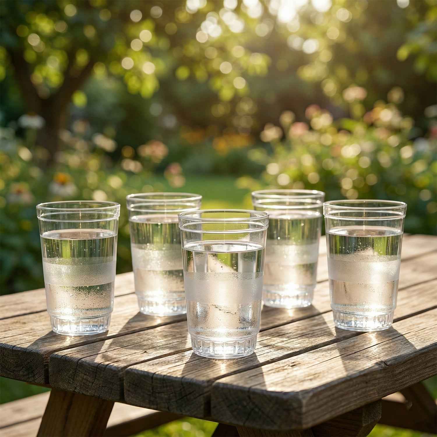 Janta Drinking Glass Set – 6 Pc with Frosted Grip, 300ml Each