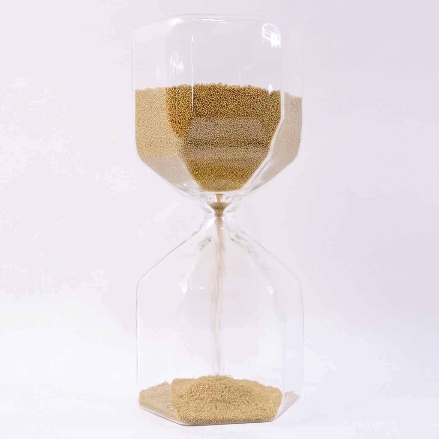 Elegant 4-Minute Glass Sand Timer for Desk & Decor