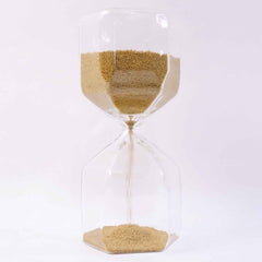 Elegant 4-Minute Glass Sand Timer for Desk & Decor