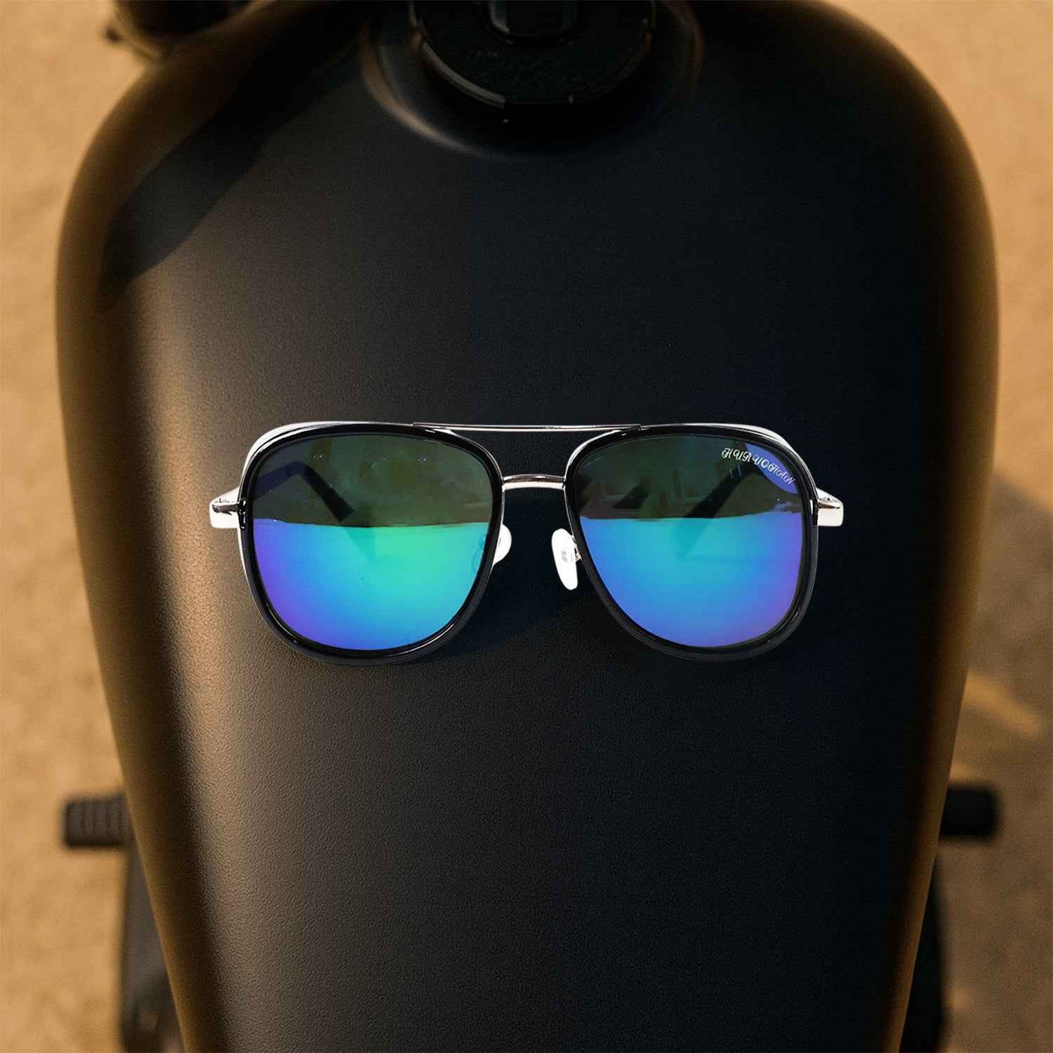 Polarized Aviator Sunglasses – Blue Mirror Lenses with UV Protection