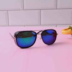 Polarized Aviator Sunglasses – Blue Mirror Lenses with UV Protection