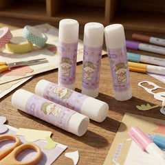 Solid Glue Stick Pack of 5 – Cartoon Design, Mess-Free Adhesive