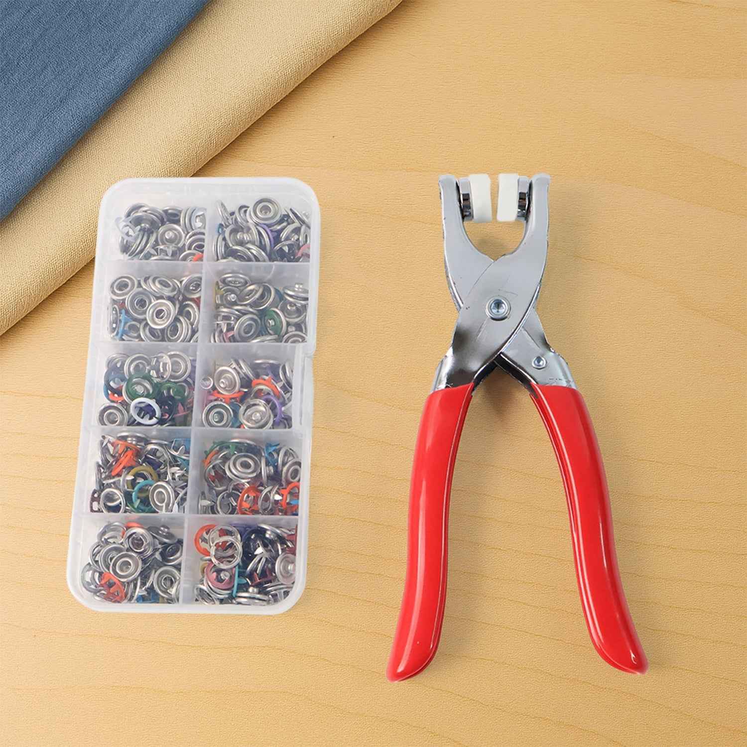 Snap Button Plier Kit – Heavy Duty with 100+ Assorted Studs