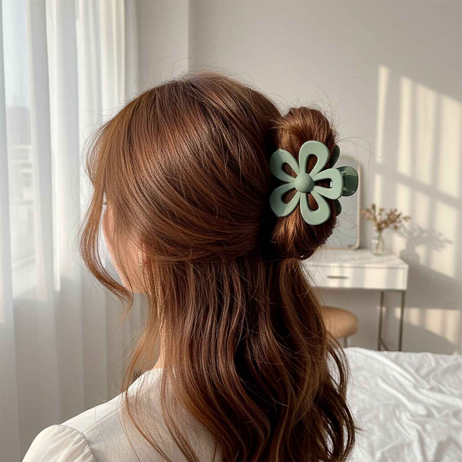 Flower Shaped Hair Claw Clip – Stylish Secure Hold
