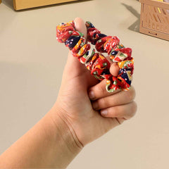 Printed Fabric Hair Scrunchies – Set of 12 Stylish Prints