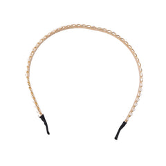 Decorative metal hair band studded with crystals