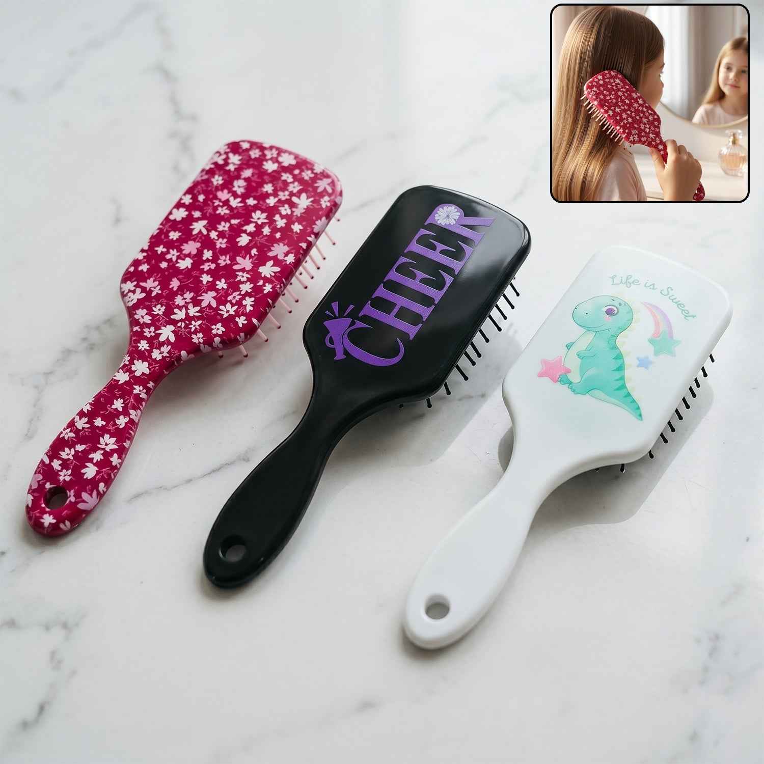 Kids Hair Comb Ð Colorful Cartoon Designs for Gentle Detangling