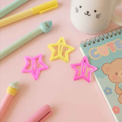 Star-Shaped Hair Clips – Pack of 3 Trendy Barrettes for Girls