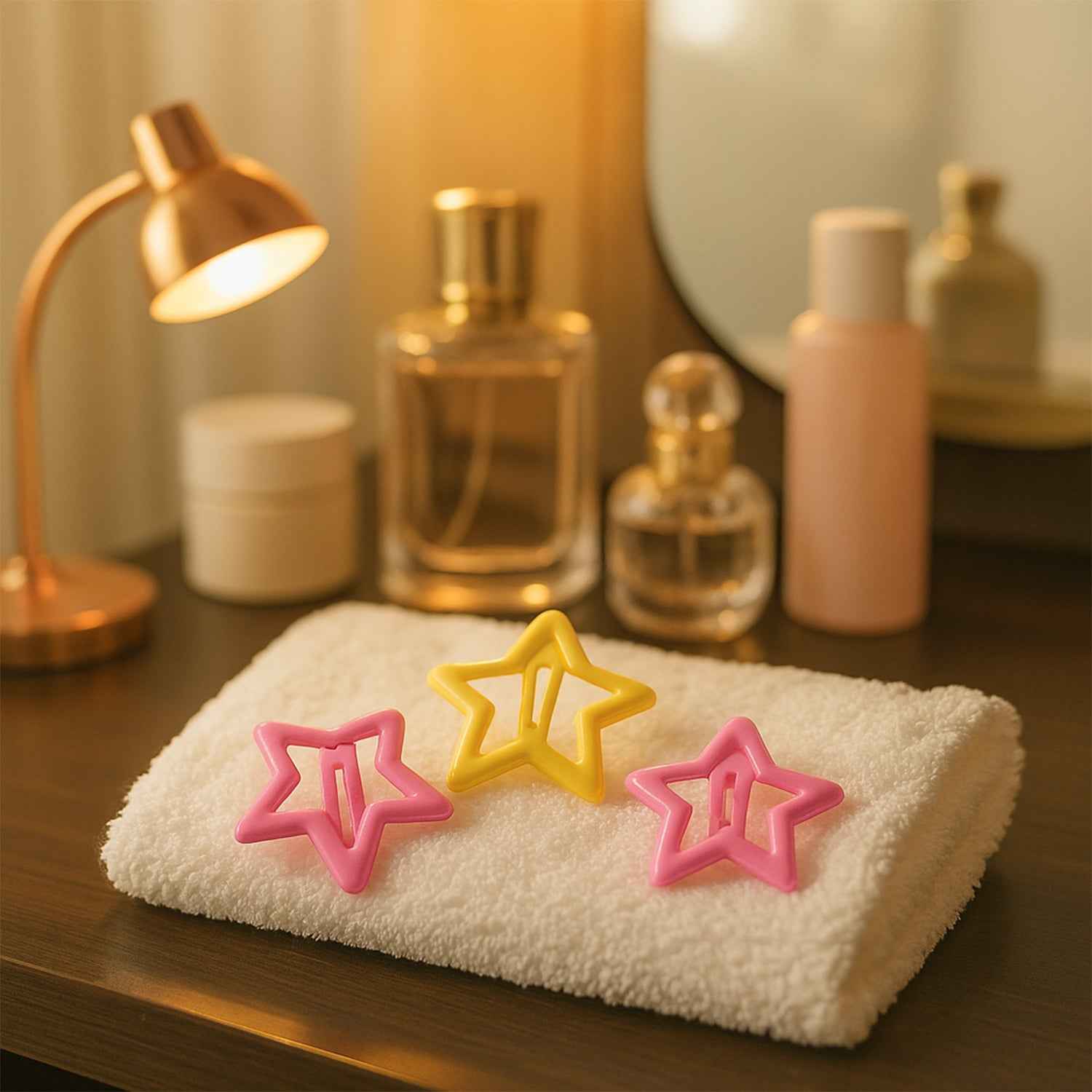 Star-Shaped Hair Clips – Pack of 3 Trendy Barrettes for Girls