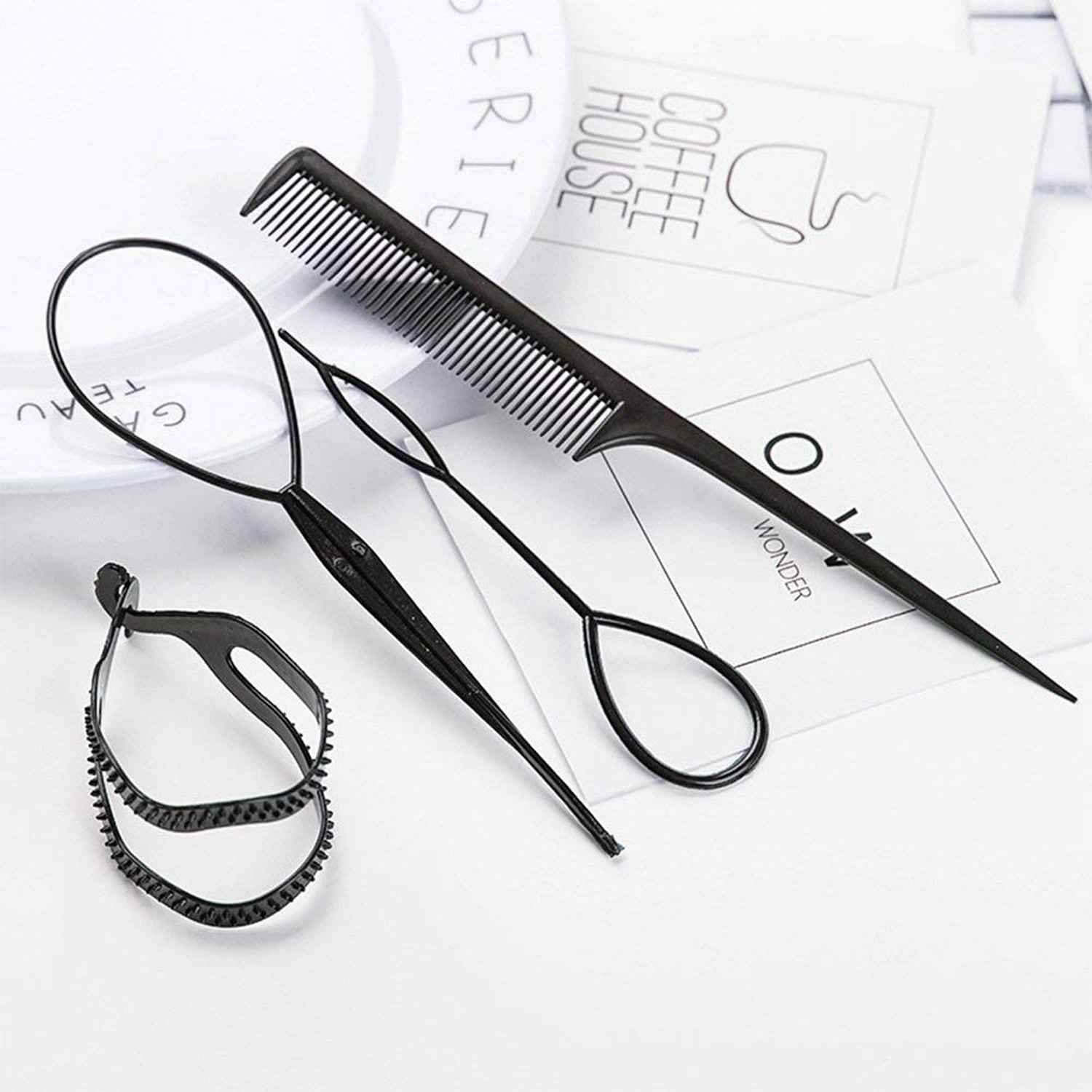 Multi Purpose 4 in 1 Hair Styling Tool Kit – Easy DIY Hairstyles