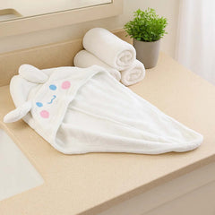 Folded hair towel wrap made from premium microfiber fabric