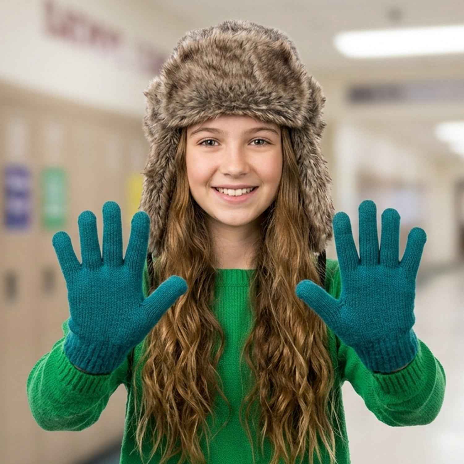 Warm Winter Knitted Gloves Ð Soft, Stretchable & Unisex for Cold Weather