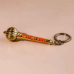 Jai Shree Ram Keychain – Durable Golden Metal Design