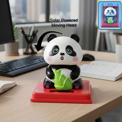 Solar Powered Panda Showpiece – Eco-Friendly Moving Head Decor