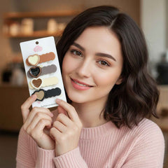 Heart Shape Hair Clips Set – Stylish Lightweight Snap Clips (4 Pc)