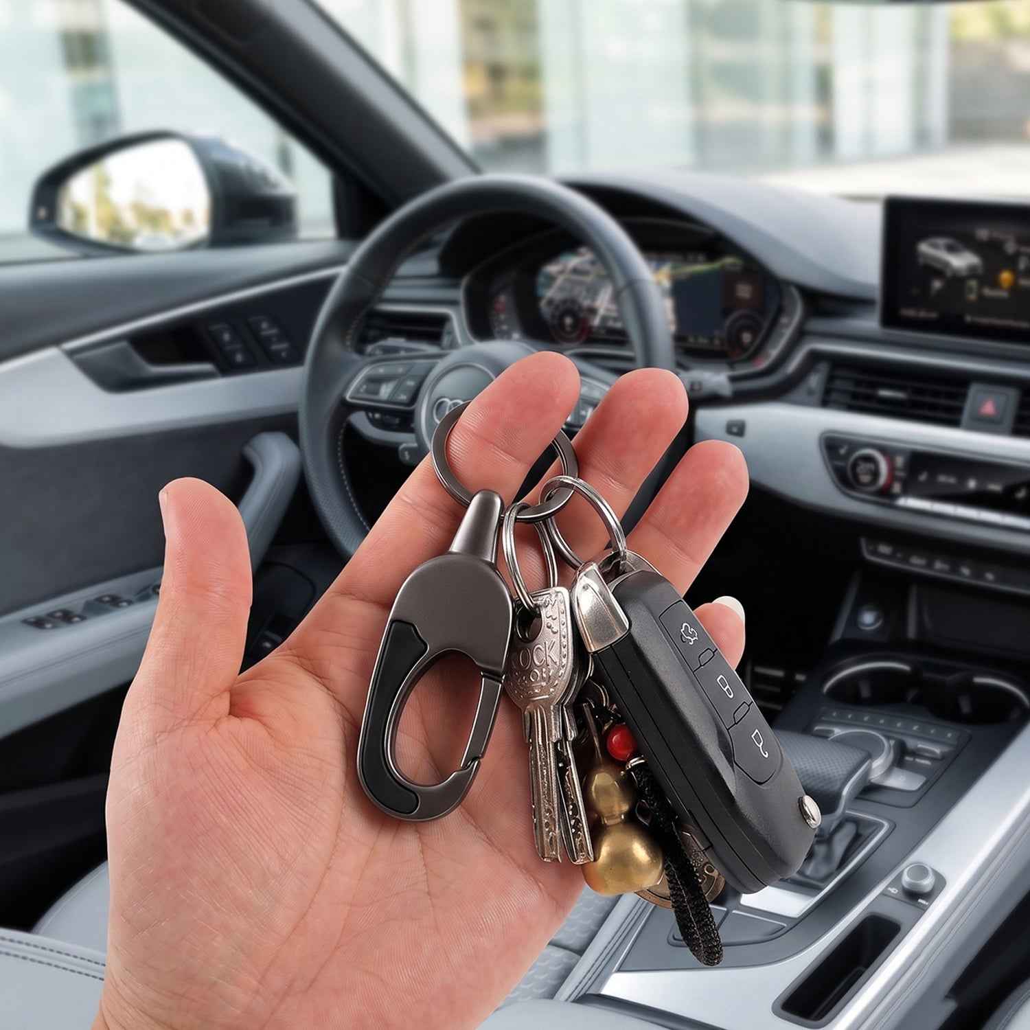 Metal Keychain with Carabiner – Durable & Stylish Organizer