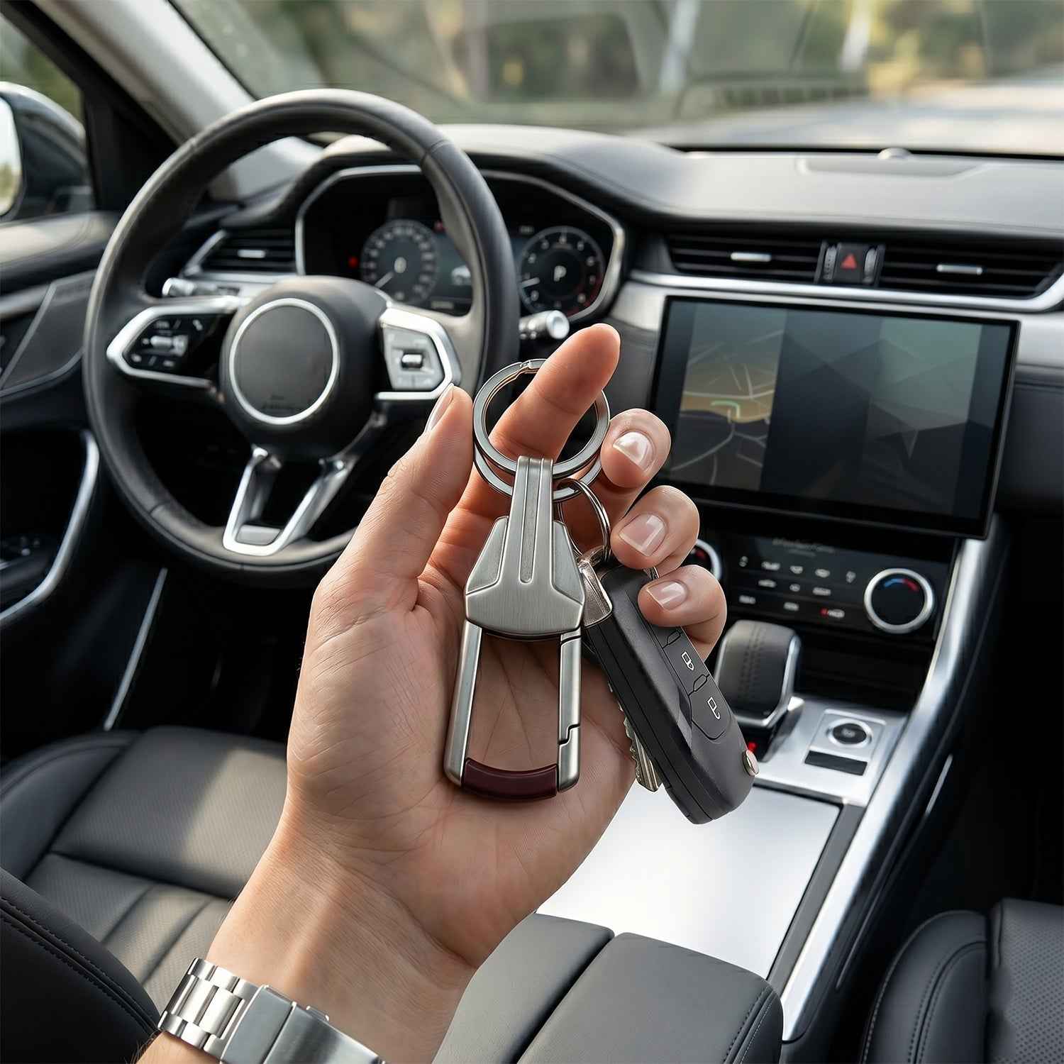 Heavy Duty Metal Key Holder – Secure & Durable Carabiner Clip
