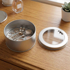Round Metal Storage Tin Box – Compact organiser & gift box