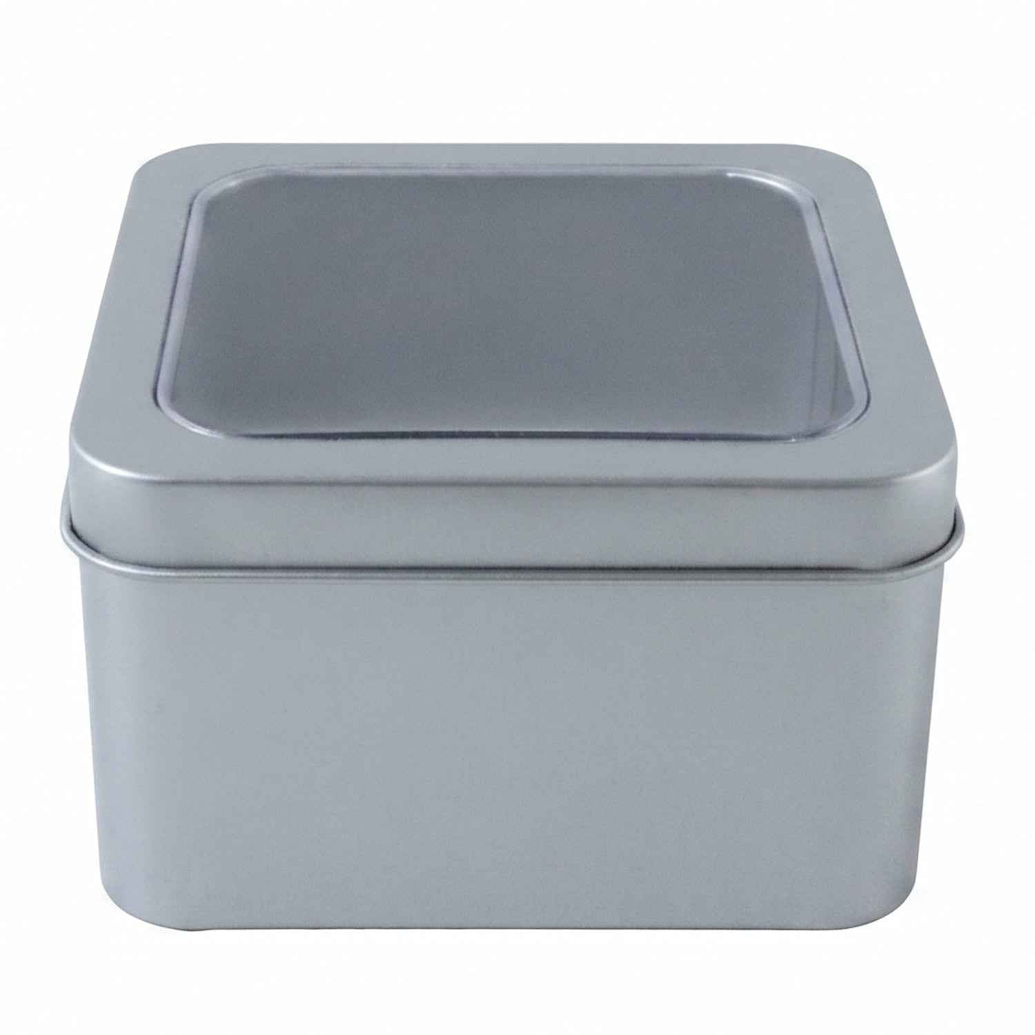 Storage Tin Box – Durable, Clear-Window with Secure Lid for Small Items