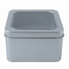 Storage Tin Box – Durable, Clear-Window with Secure Lid for Small Items