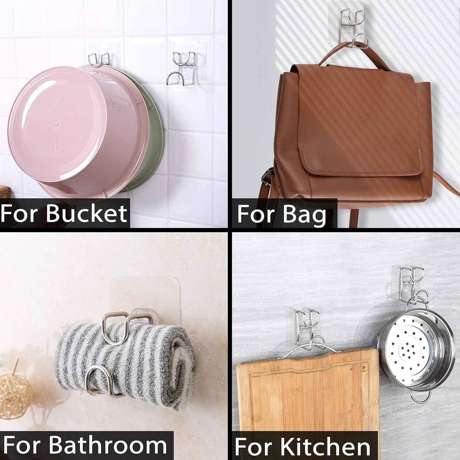 Transparent Wall Hook Ð No Drill, Multipurpose Adhesive Design