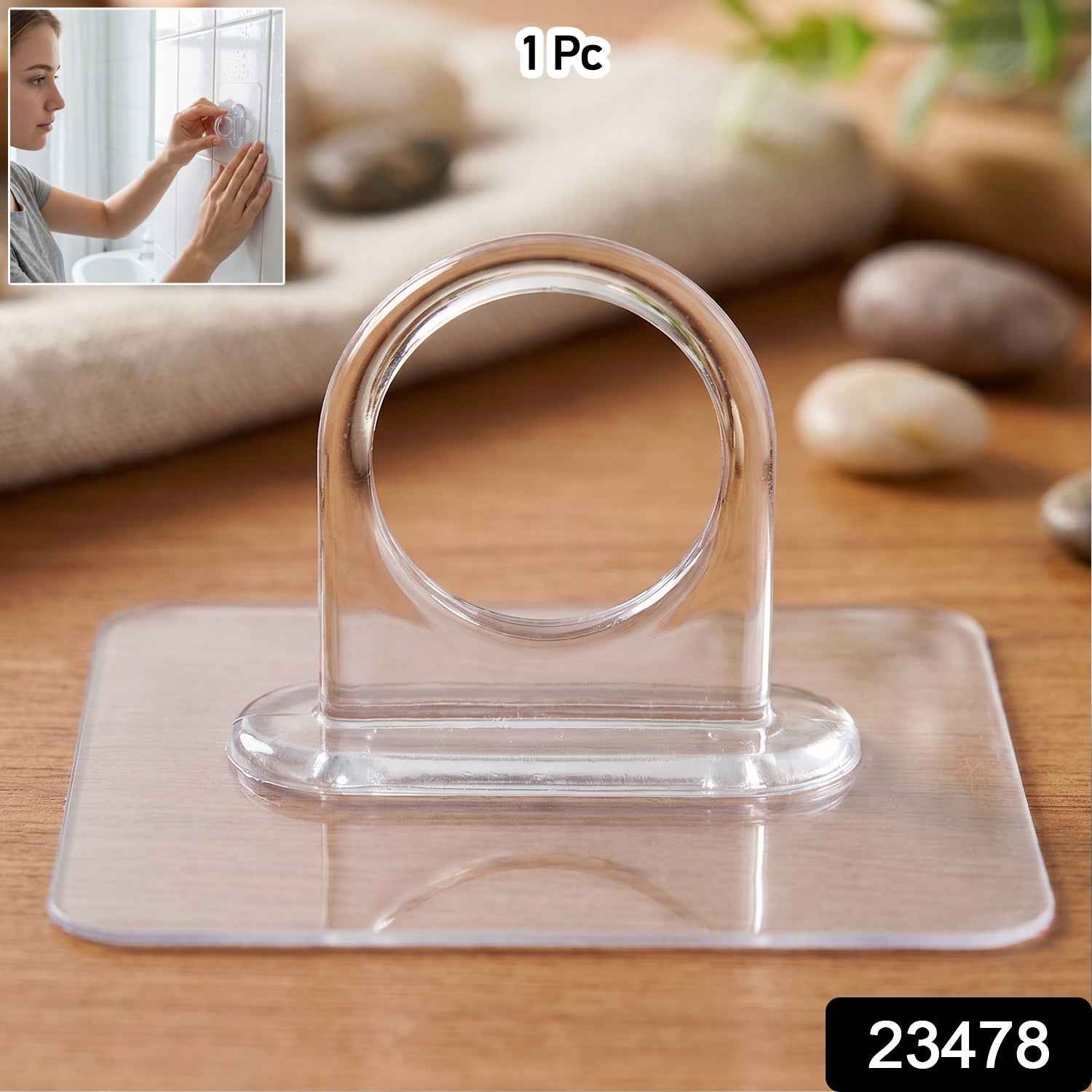 Clear Adhesive Wall Hook Ð Hassle-Free No-Drill Organization