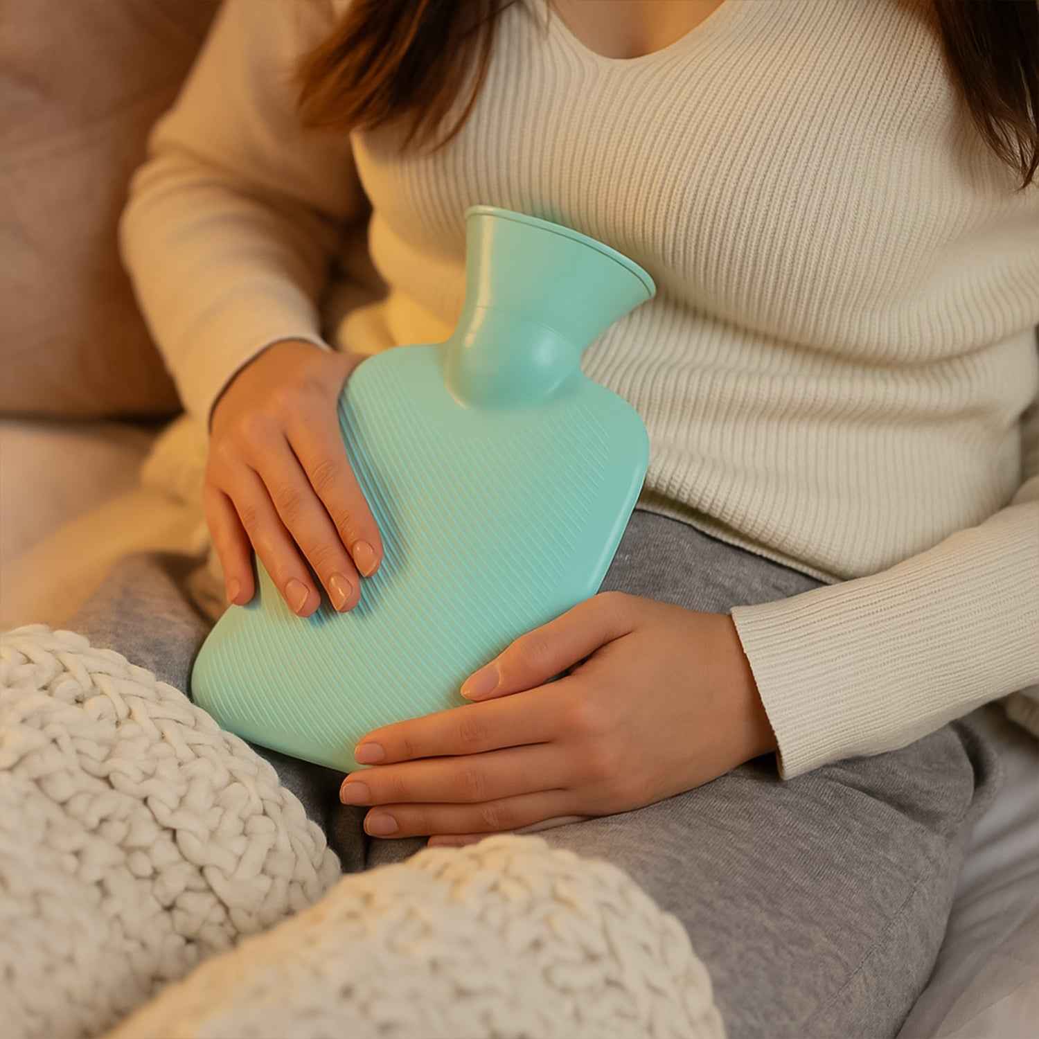 Rubber Hot Water Bag – Compact 19x13 cm Pain Relief