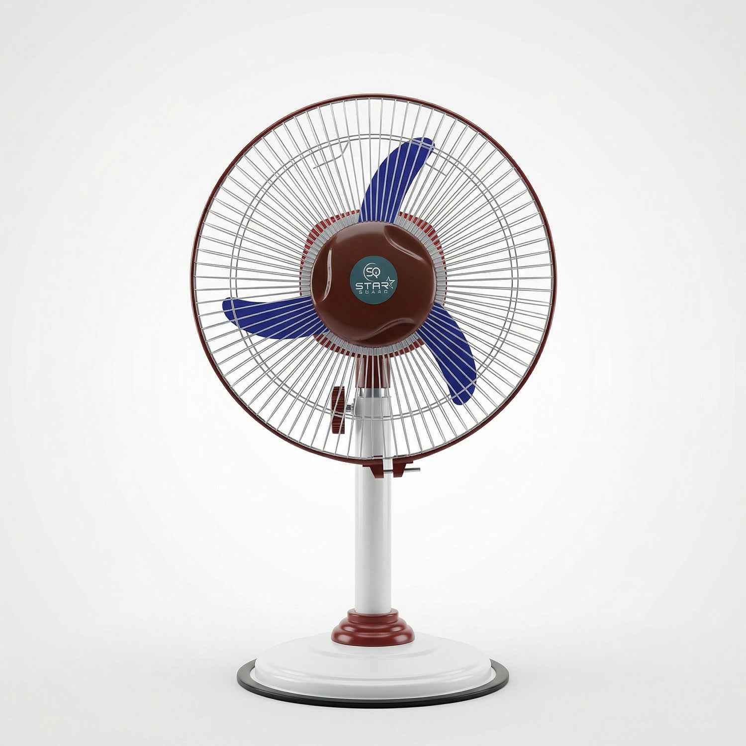 Pedestal Fan – Adjustable Height with LED Light & Rechargeable Power