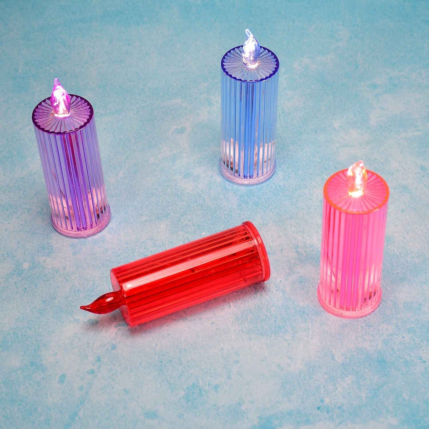 LED Crystal Candle – Glitter Swirling Multicolor Decor | Styleva